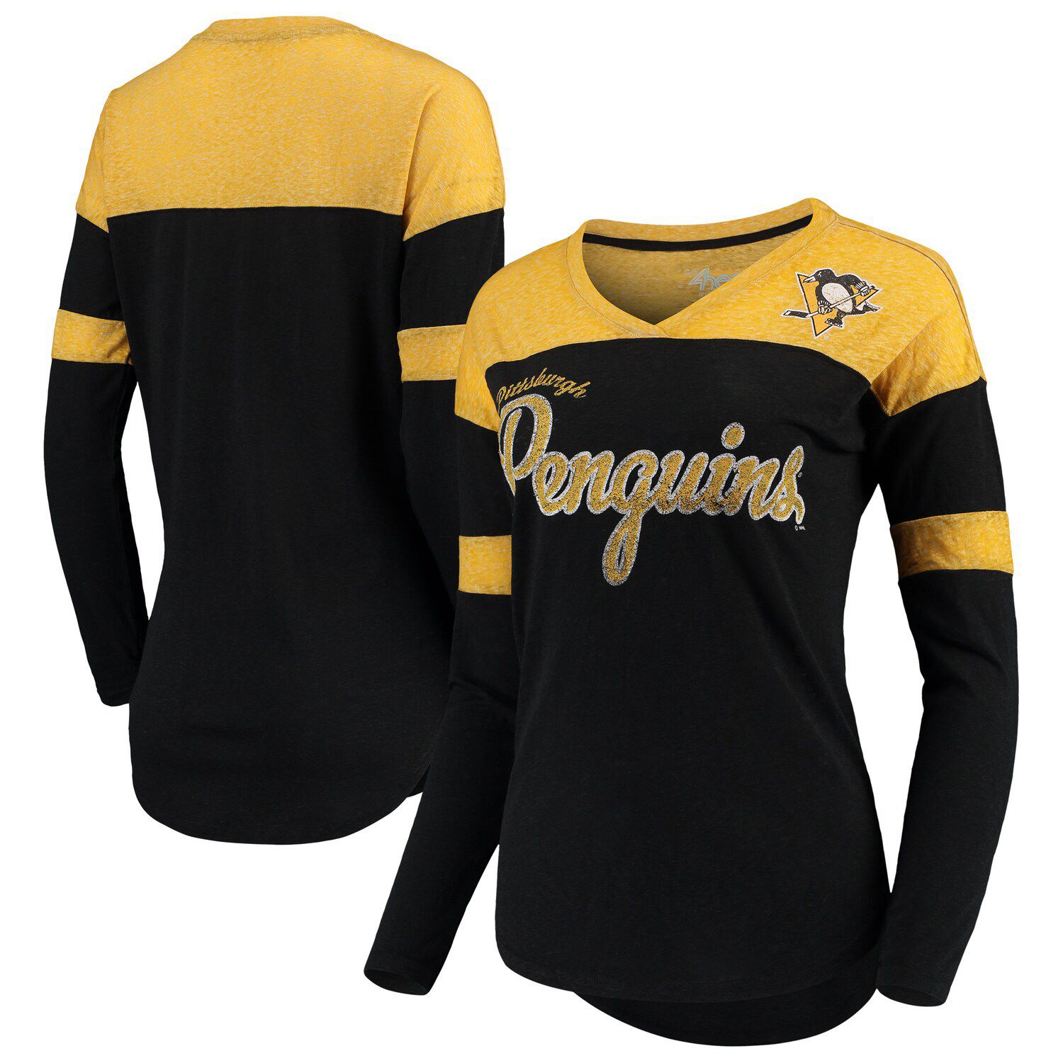 black and gold penguins jersey