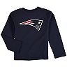 New England Patriots Preschool Team Logo Long Sleeve T-Shirt - Navy Blue