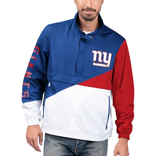 GIII Men Half-ZIP New York Giants Dry Fit Lightweight Athletic Hoodie