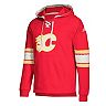 Men's adidas Red Calgary Flames Jersey Lace-Up Pullover Hoodie