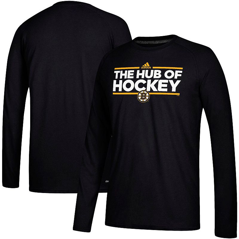 UPC 191527392652 product image for Men's adidas Black Boston Bruins Local Ultimate Dassler Long Sleeve T-Shirt, Siz | upcitemdb.com