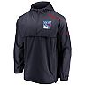 Men's Fanatics Branded Navy New York Rangers Authentic Pro Rinkside Anorak 1/4-Zip Jacket