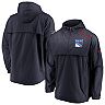 Men's Fanatics Branded Navy New York Rangers Authentic Pro Rinkside Anorak 1/4-Zip Jacket