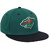 Men's adidas Green/Black Minnesota Wild Two-Tone Logo Flex Hat