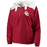 Women's Crimson/White Oklahoma Sooners Colorblock Anorak Quarter-Zip Pullover Jacket