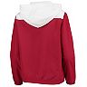 Women's Crimson/White Oklahoma Sooners Colorblock Anorak Quarter-Zip Pullover Jacket