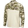 Men's Colosseum Oatmeal Iowa Hawkeyes OHT Military Appreciation Desert Camo Quarter-Zip Pullover Jacket