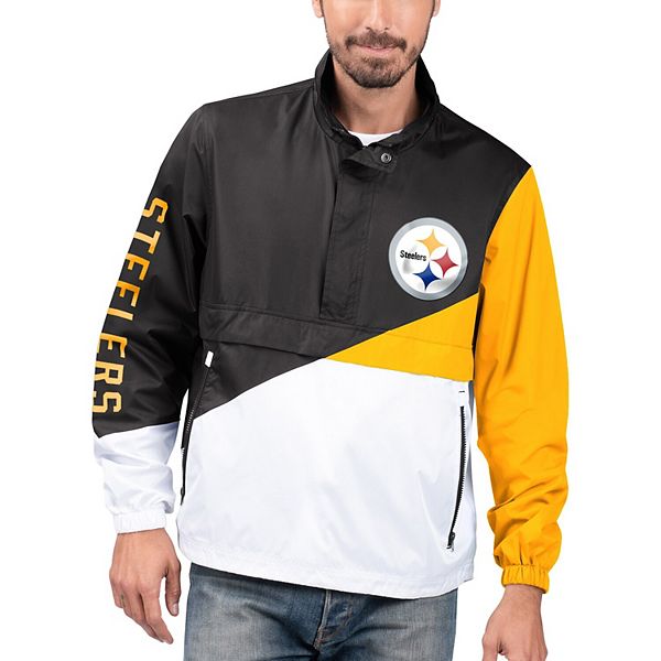 Men's G-III Sports by Carl Banks Black Pittsburgh Steelers Quarter-Zip Pullover Jacket Size: Extra Large