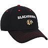 Men's adidas Black Chicago Blackhawks Team Color Contrast Stitch Lockup Adjustable Hat