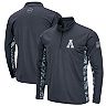 Men's Colosseum Charcoal Appalachian State Mountaineers OHT Military Appreciation Digital Camo Quarter-Zip Pullover Jacket