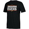 Men's adidas Black Anaheim Ducks Dassler climalite Performance Raglan T-Shirt