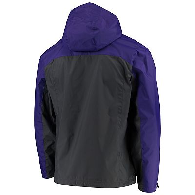 Men s Columbia Purple Charcoal Washington Huskies Glennaker Storm Full Zip Jacket