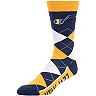 Men's For Bare Feet Utah Jazz Team Argyle Crew Socks