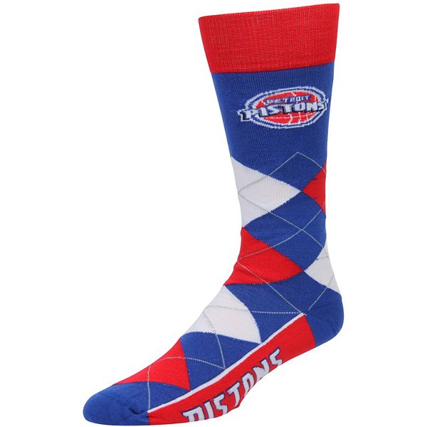 For Bare Feet Detroit Pistons Argyle Crew Socks