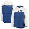 Men's G-III Sports by Carl Banks Blue/White Toronto Maple Leafs Exploration Polyfill Hooded Parka