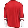 Men's Majestic Red/White Detroit Red Wings 5 Minute Major Tri-Blend Long Sleeve T-Shirt