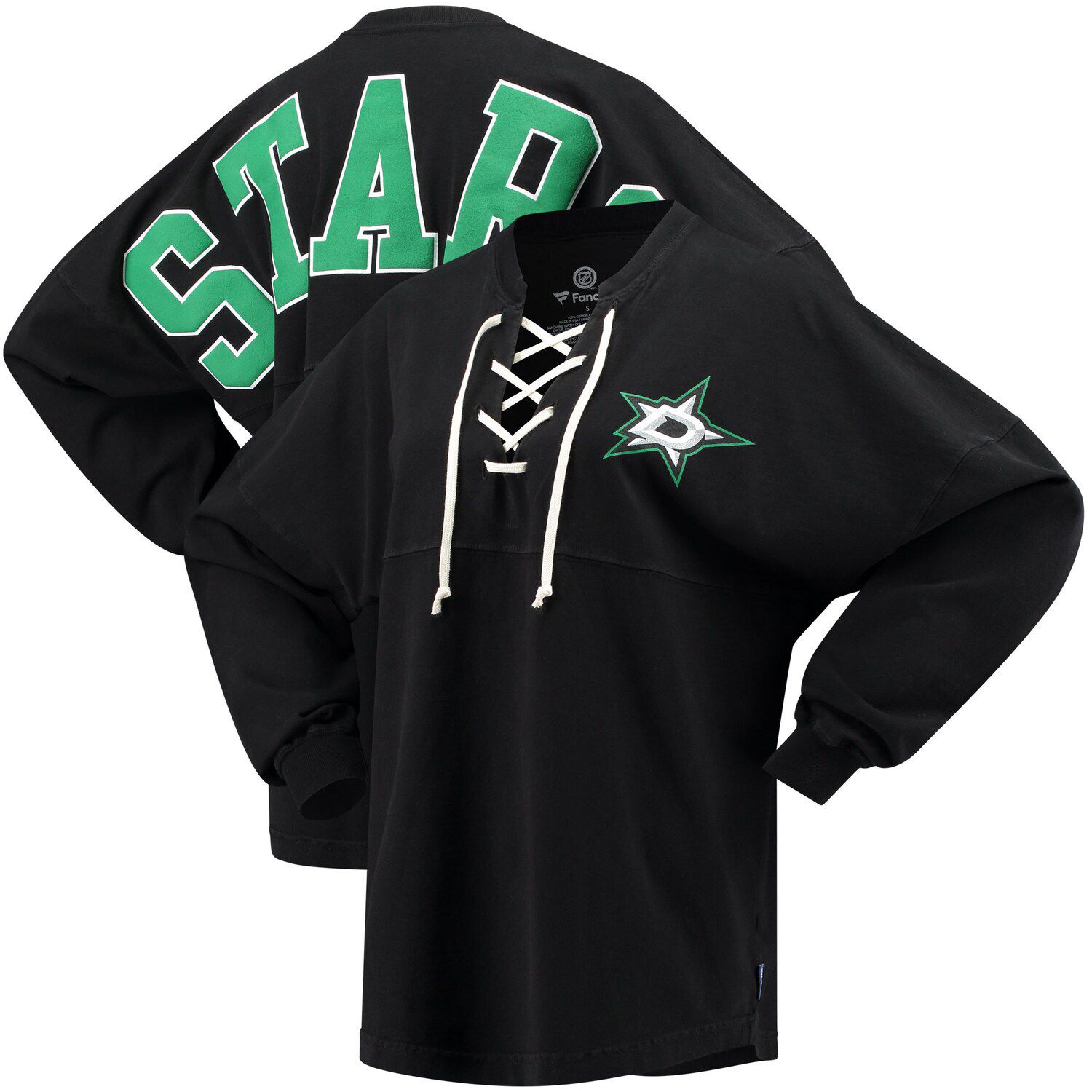 womens black shirt with stars
