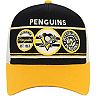 Men's American Needle Black/Gold Pittsburgh Penguins Domino Adjustable Trucker Hat