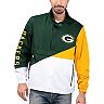 Men's G-III Sports by Carl Banks Green/White Green Bay Packers Double Team Half-Zip Pullover Jacket