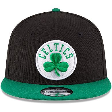 Men's New Era Black/Kelly Green Boston Celtics 2-Tone 9FIFTY Adjustable Snapback Hat