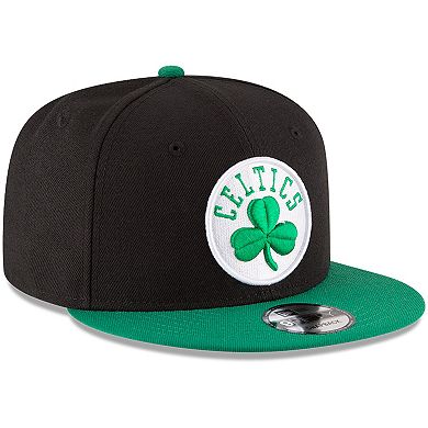 Men's New Era Black/Kelly Green Boston Celtics 2-Tone 9FIFTY Adjustable Snapback Hat