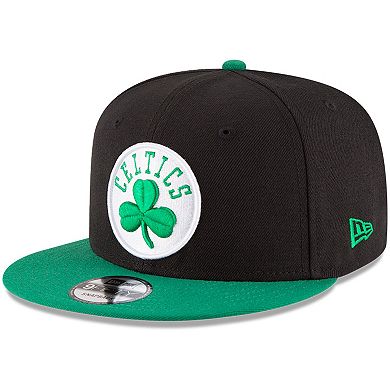 Men's New Era Black/Kelly Green Boston Celtics 2-Tone 9FIFTY Adjustable Snapback Hat