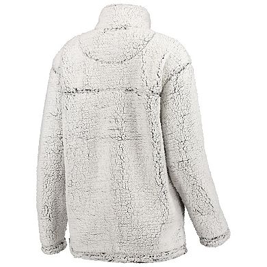 Women's G-III 4Her by Carl Banks Gray New Orleans Saints Sherpa Quarter-Zip Pullover Jacket