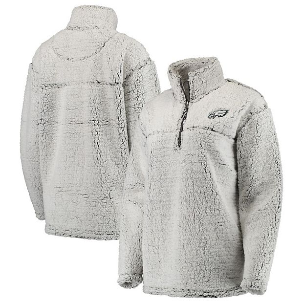 Women's Profile Gray Philadelphia Eagles Plus Size Sherpa Quarter