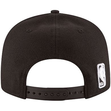 Men's New Era Black Miami Heat Official Team Color 9FIFTY Adjustable Snapback Hat