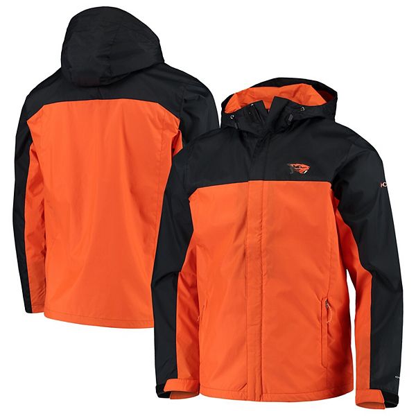 Men's Columbia Black/Orange Oregon State Beavers Glennaker Storm Full-Zip  Jacket