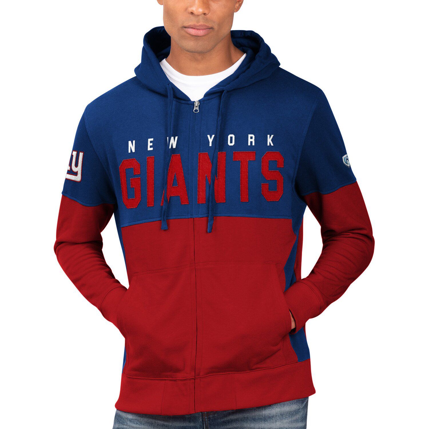 men's majestic new york giants armor hoodie