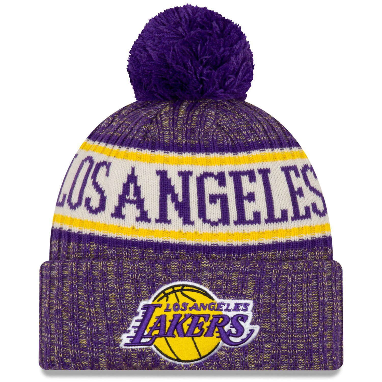 lakers knit hat
