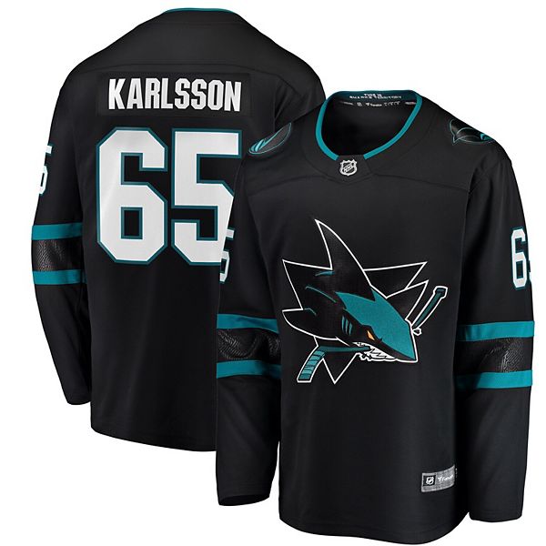 Men s Fanatics Branded Erik Karlsson Black San Jose Sharks Breakaway Alternate Player Jersey