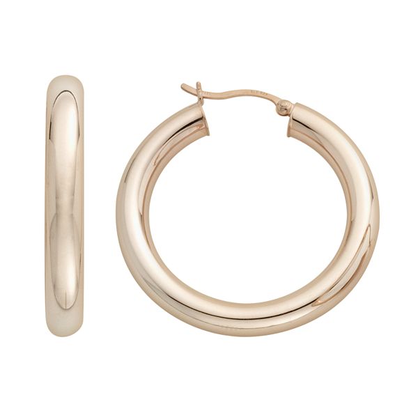18k Gold-Over-Silver Hoop Earrings