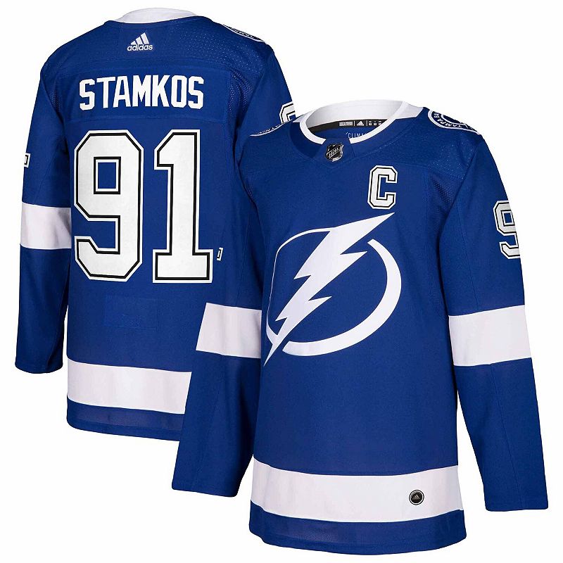 UPC 191023340911 product image for Men's adidas Steven Stamkos Blue Tampa Bay Lightning Authentic Player Jersey, Si | upcitemdb.com