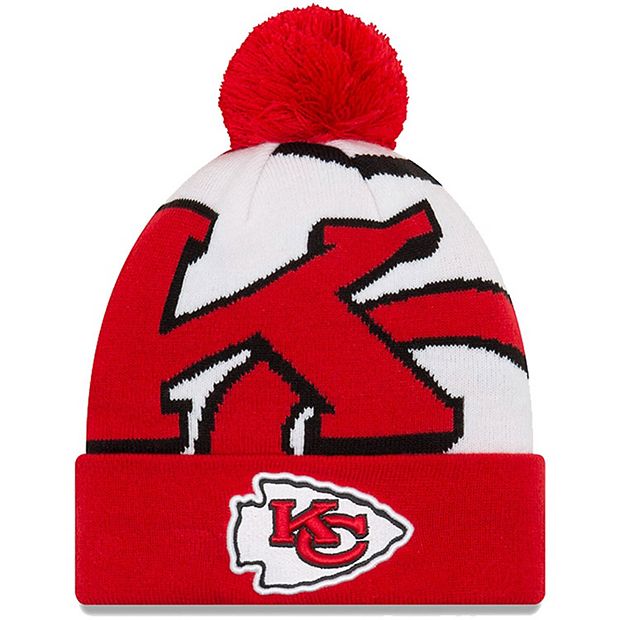 New Era Men's Kansas City Chiefs Cuffed Pom Red Beanie