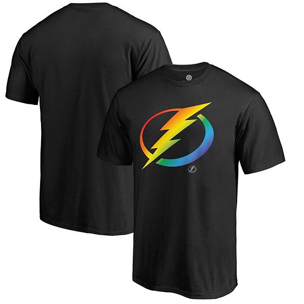 Women's Fanatics Branded White Tampa Bay Lightning Team Pride Logo V-Neck T-Shirt Size: Small