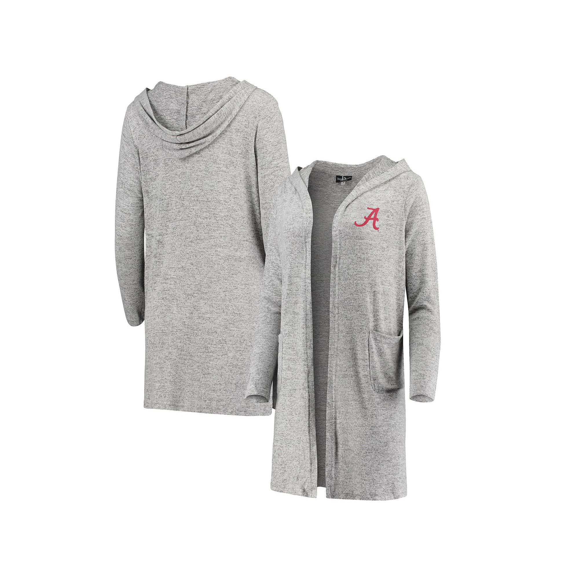 Womens Heathered Gray Alabama Crimson Tide Cuddle Soft Duster Cardigan, Si