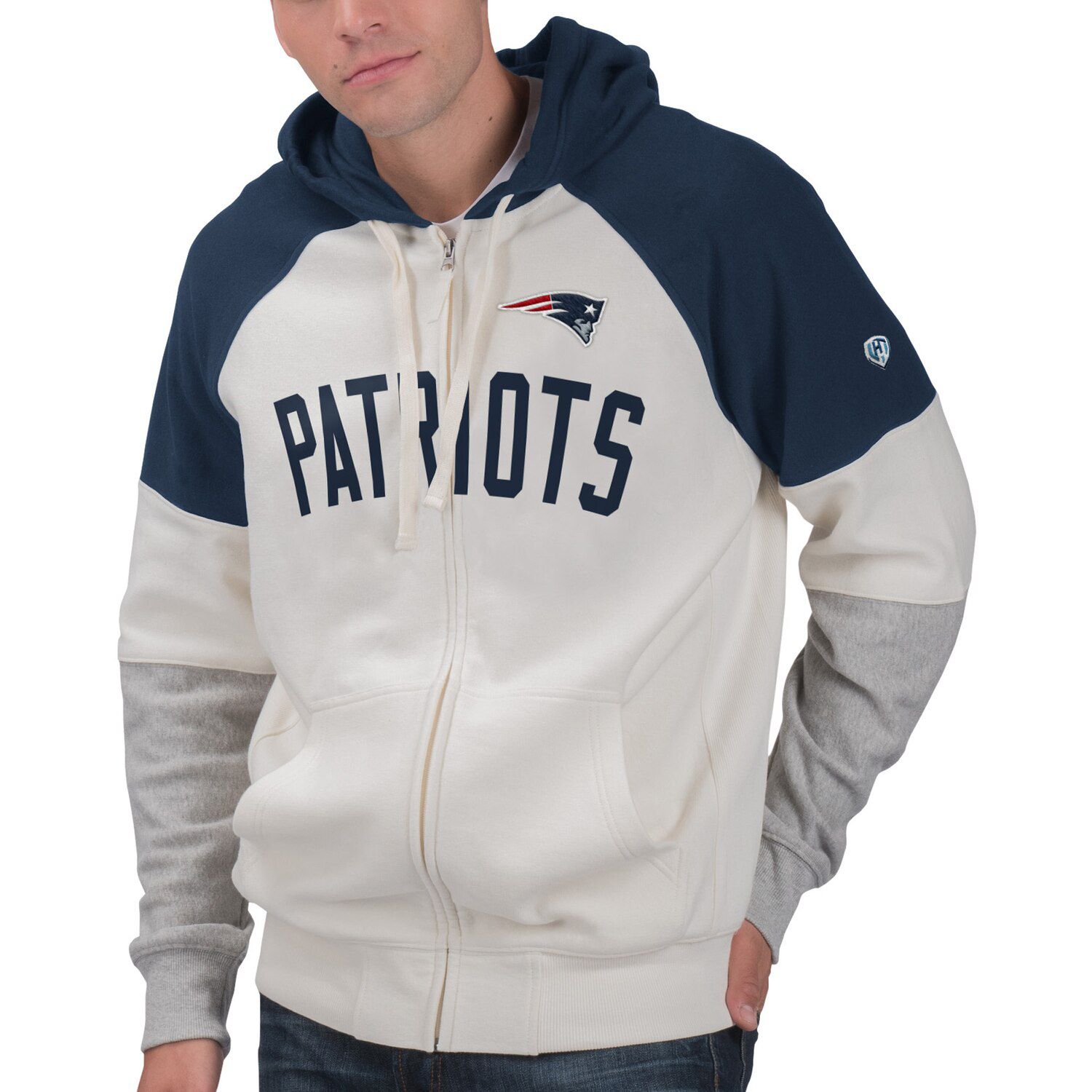 patriots full zip hoodie men's