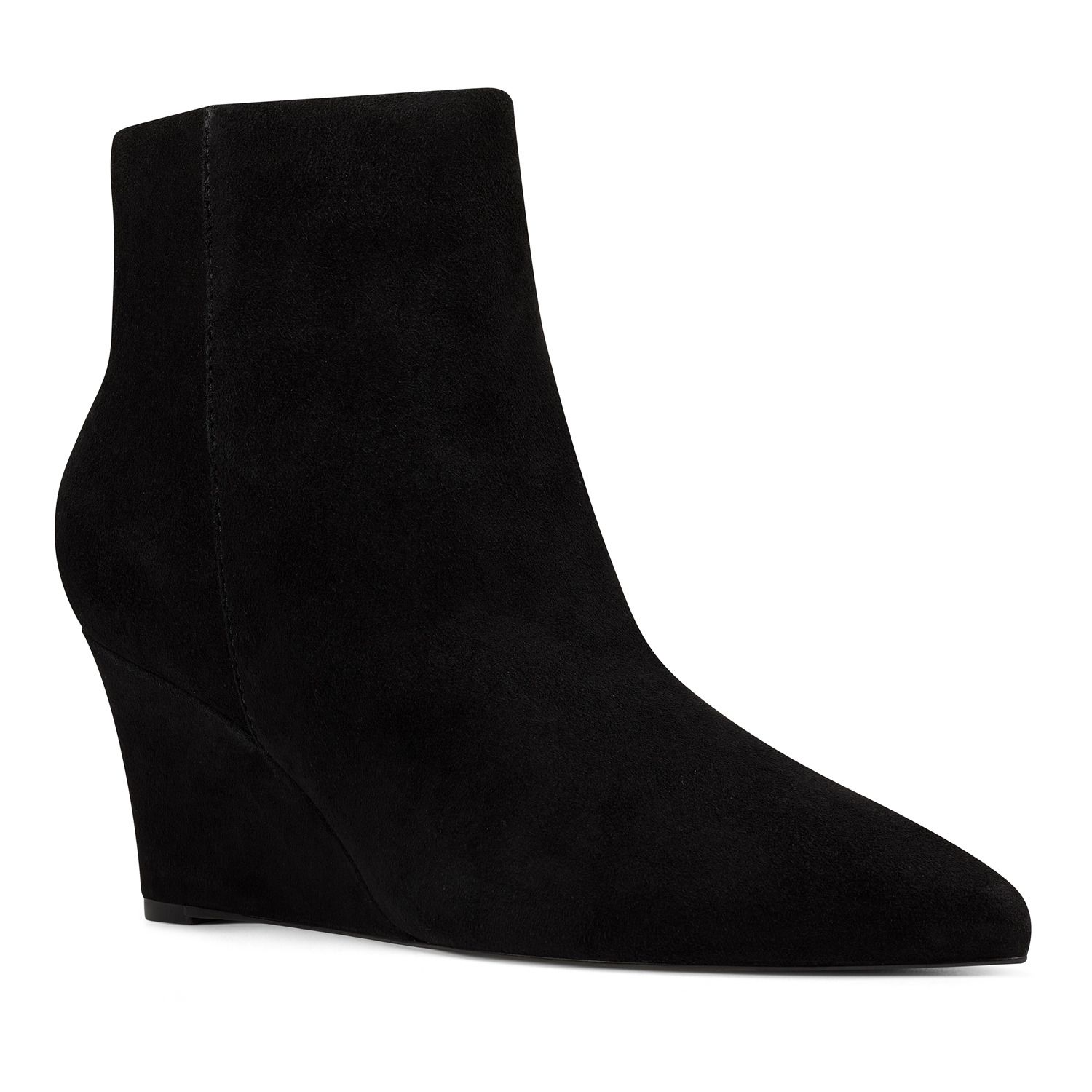 nine west black wedge boots