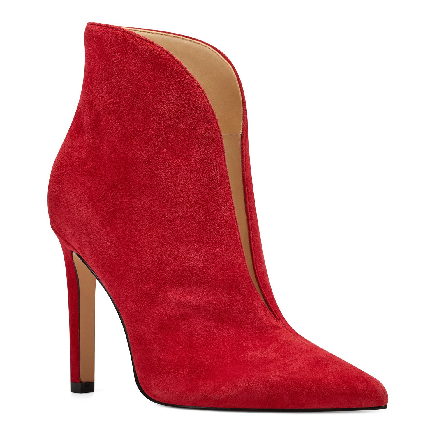 kohls red ankle boots