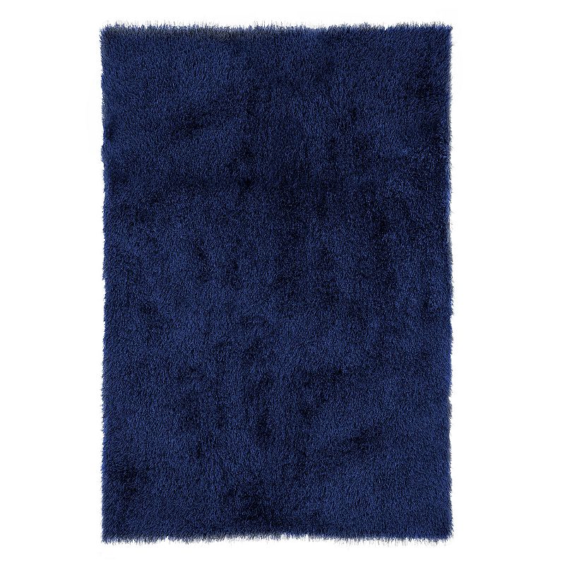 Portsmouth Home Cozy Modern Shag Area Rug, Blue, 5X7.5 Ft