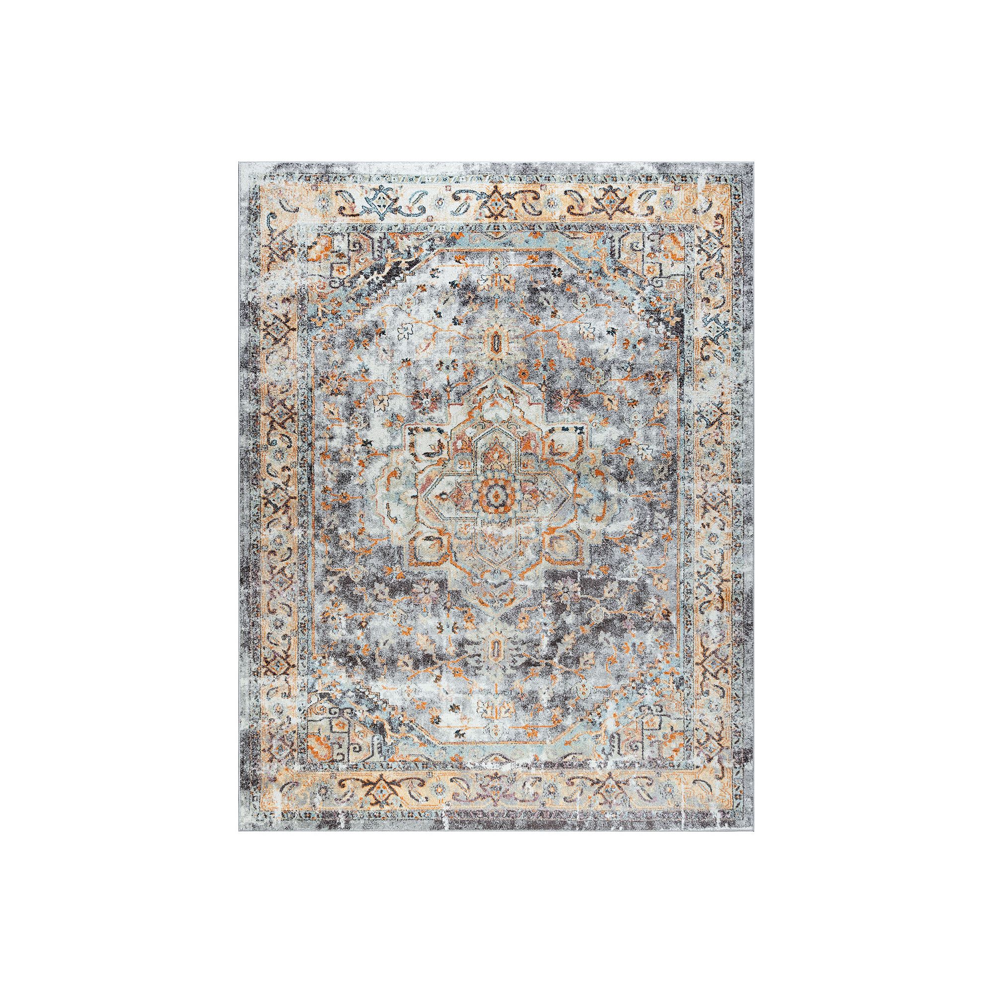 KHL Rugs Kinsley Traditional Framed Rug, Blue