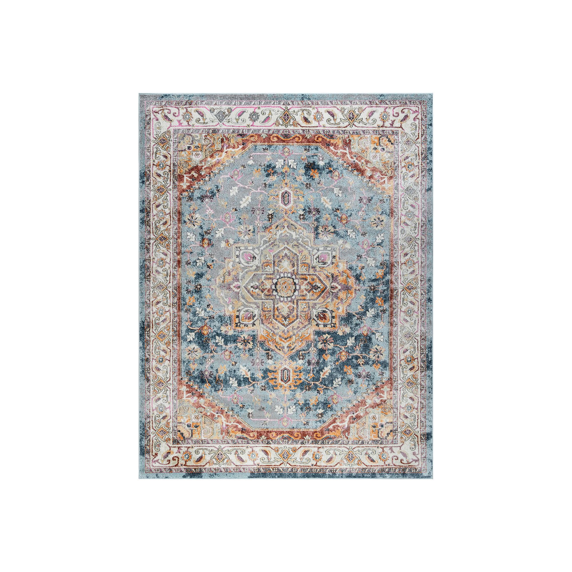 KHL Rugs Kinsley Traditional Framed Rug, Blue