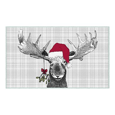 Mohawk Home Prismatic Holiday Moose Grey Rug