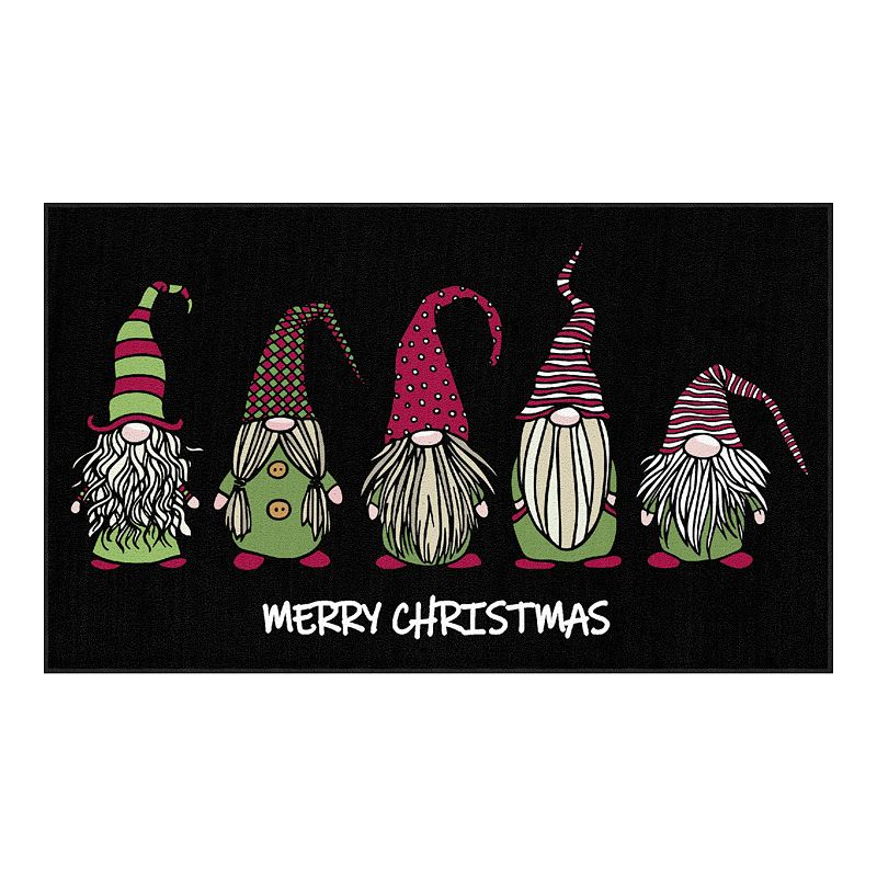 37759487 Mohawk Home Prismatic Christmas Gnomes Rug, Black, sku 37759487