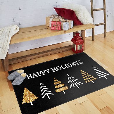 Mohawk Home Prismatic Holiday Trees Black