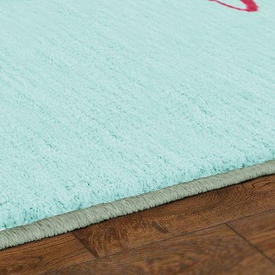 Mohawk Home Prismatic Flamingo Snowflakes Rug