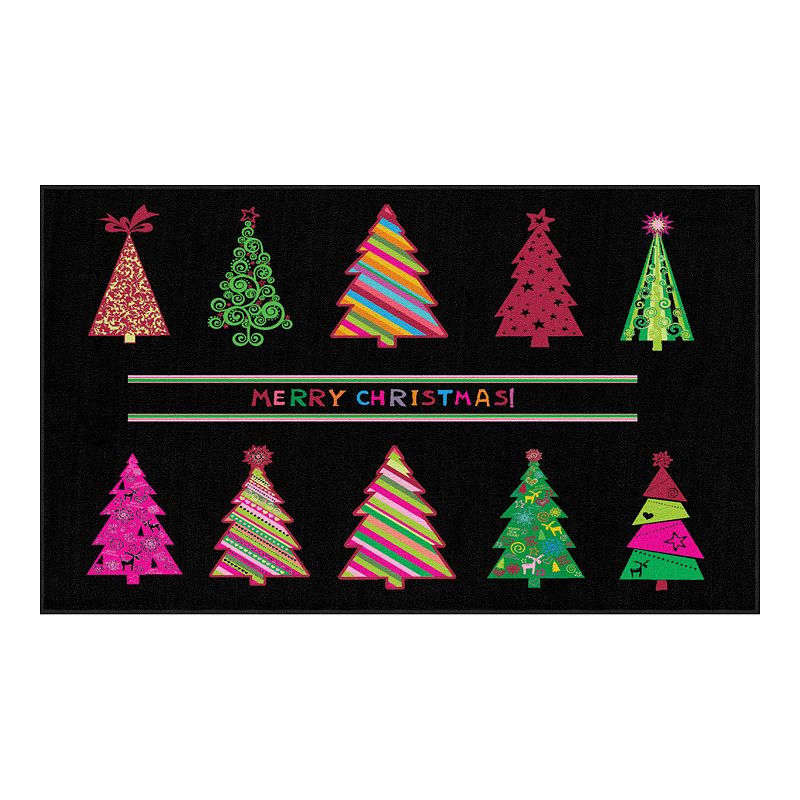 Mohawk Home Prismatic Merry Trees Rug, Black, 2X3 Ft