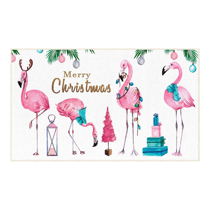 48990078 Mohawk Home Prismatic Merry Flamingos Rug, White,  sku 48990078